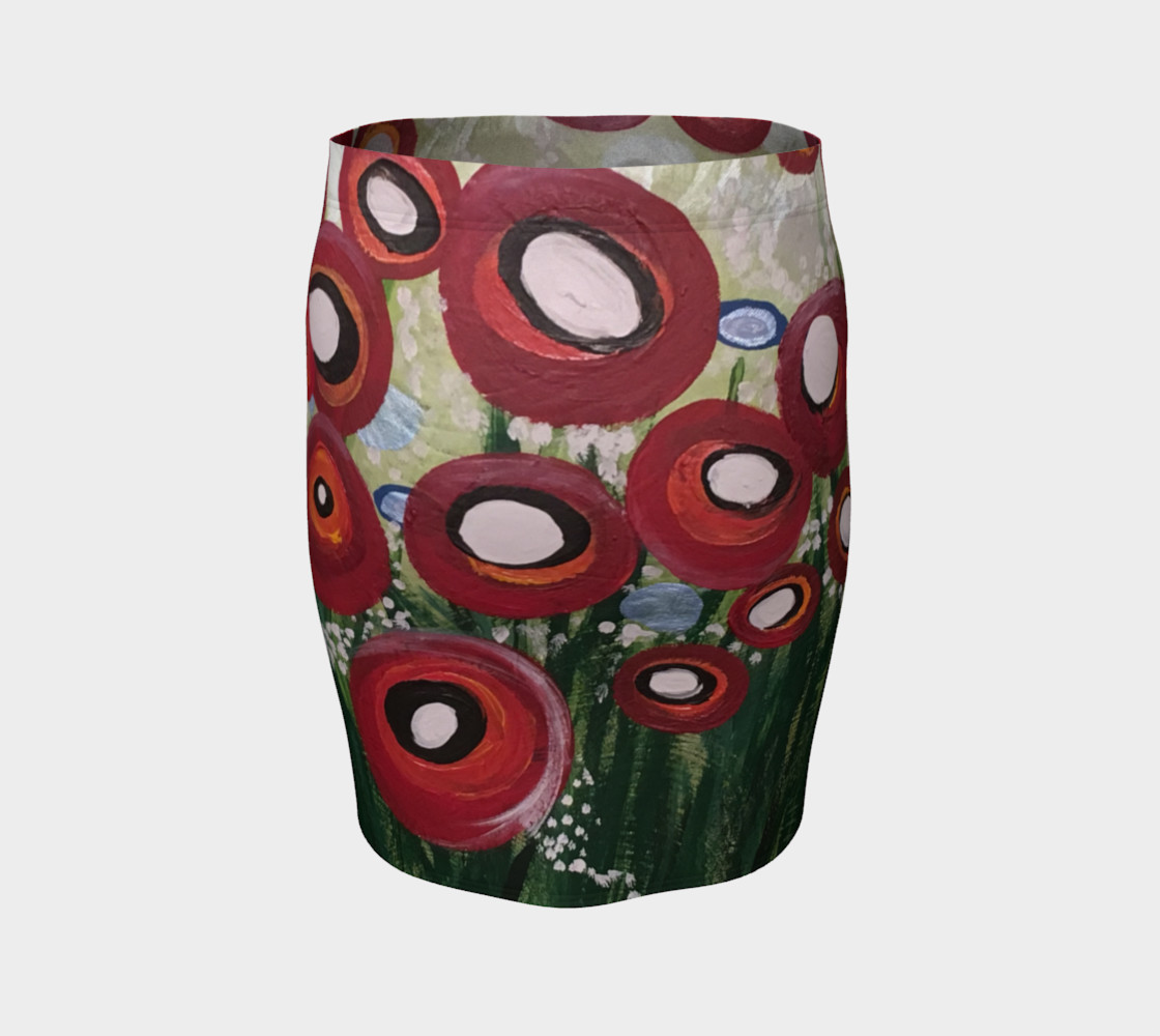 Whimsical Poppy Fitted Skirt preview #4