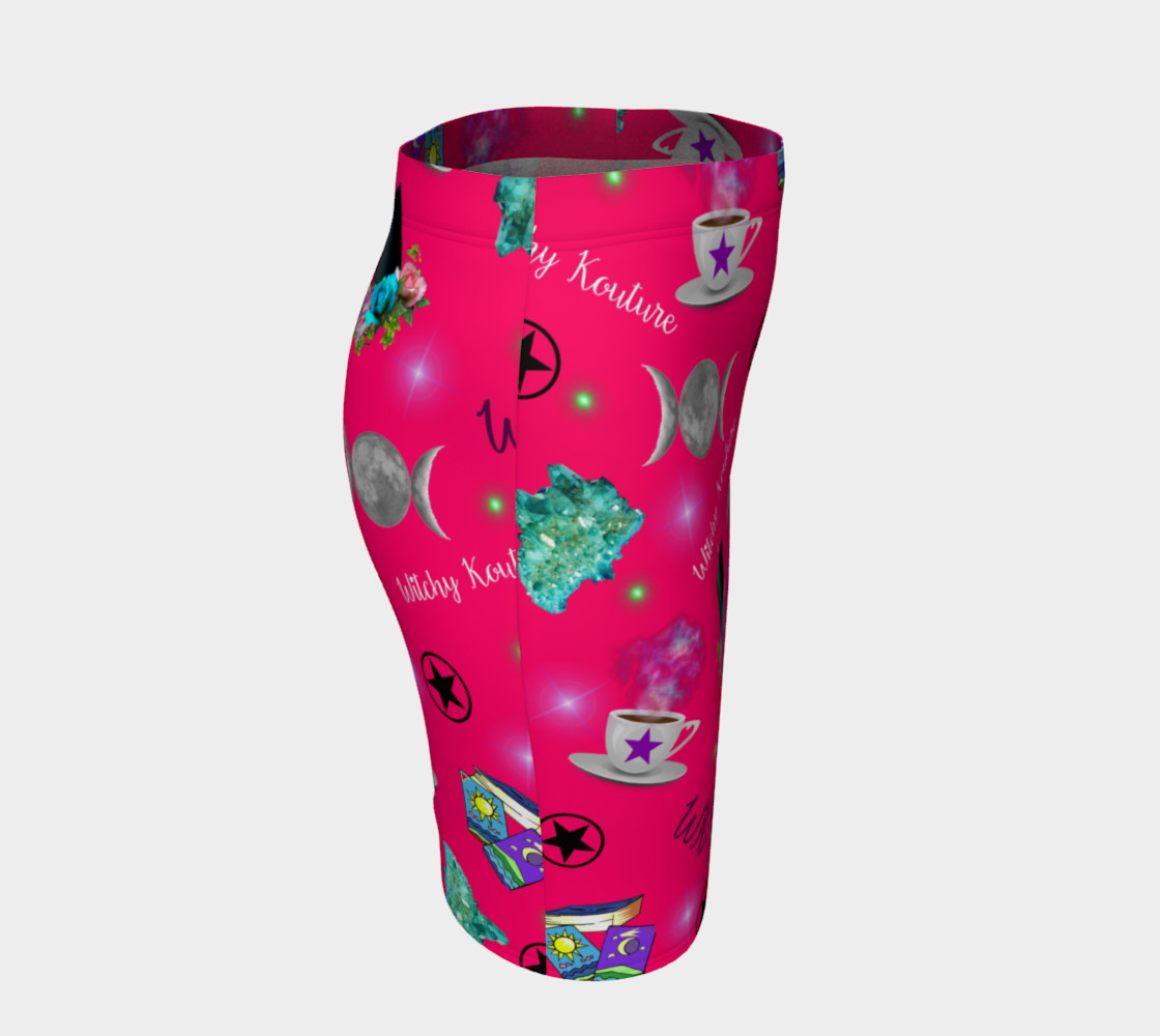WK #ModernWitchLife Pink Print Fitted Skirt preview #3