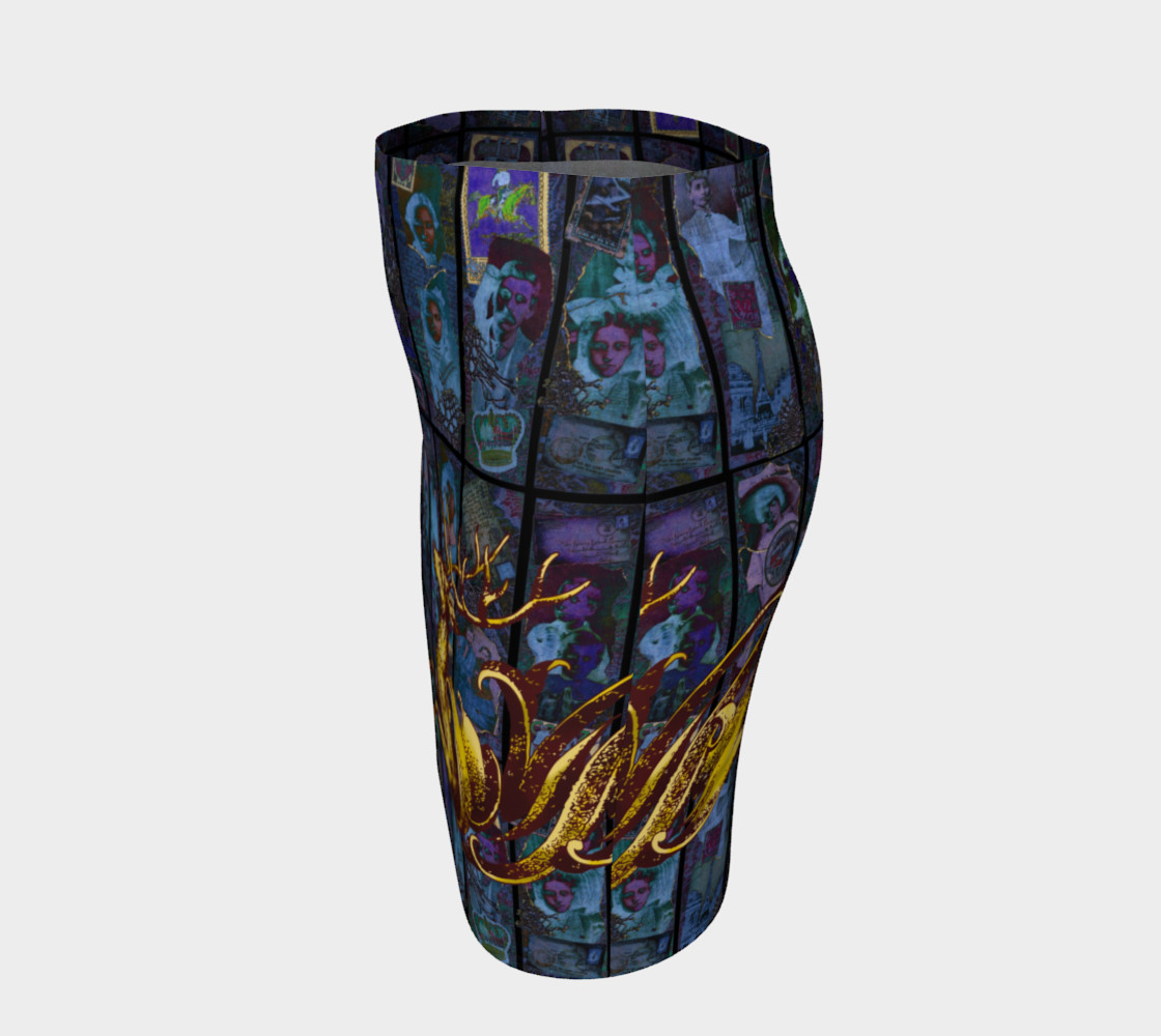 Adopted Ancestors: Blue & Gold - Fitted Skirt preview #2