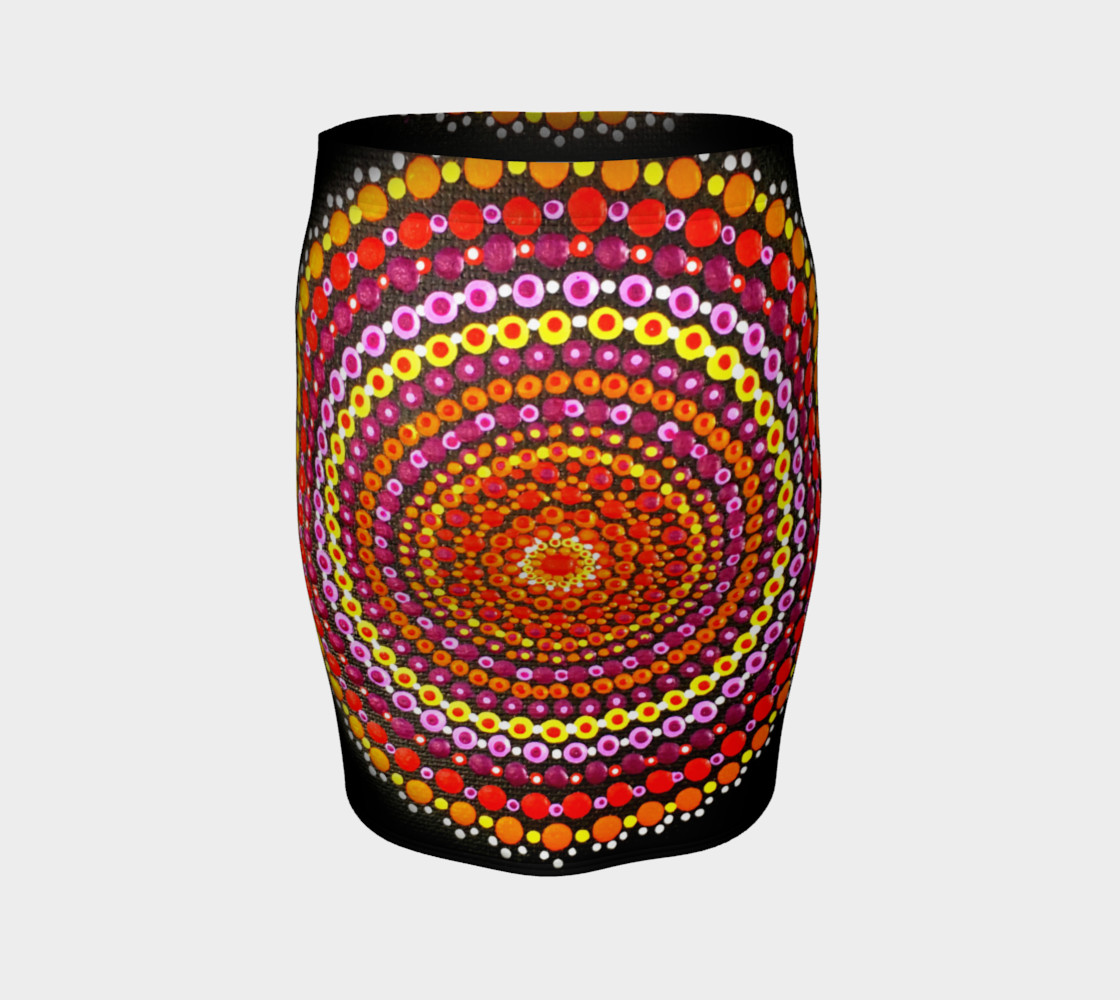 Dotty Mandala Fitted Skirt preview #4