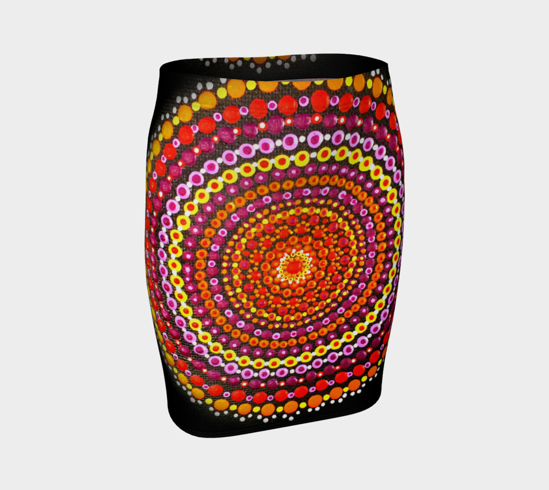 Dotty Mandala Fitted Skirt preview #1