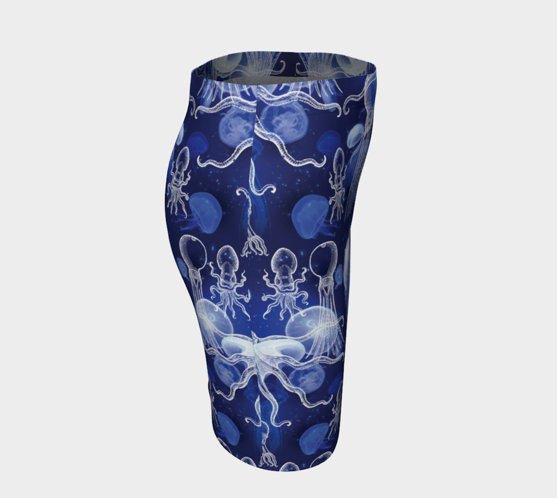 Jellyfish with Octopi - Fitted Skirt preview #3