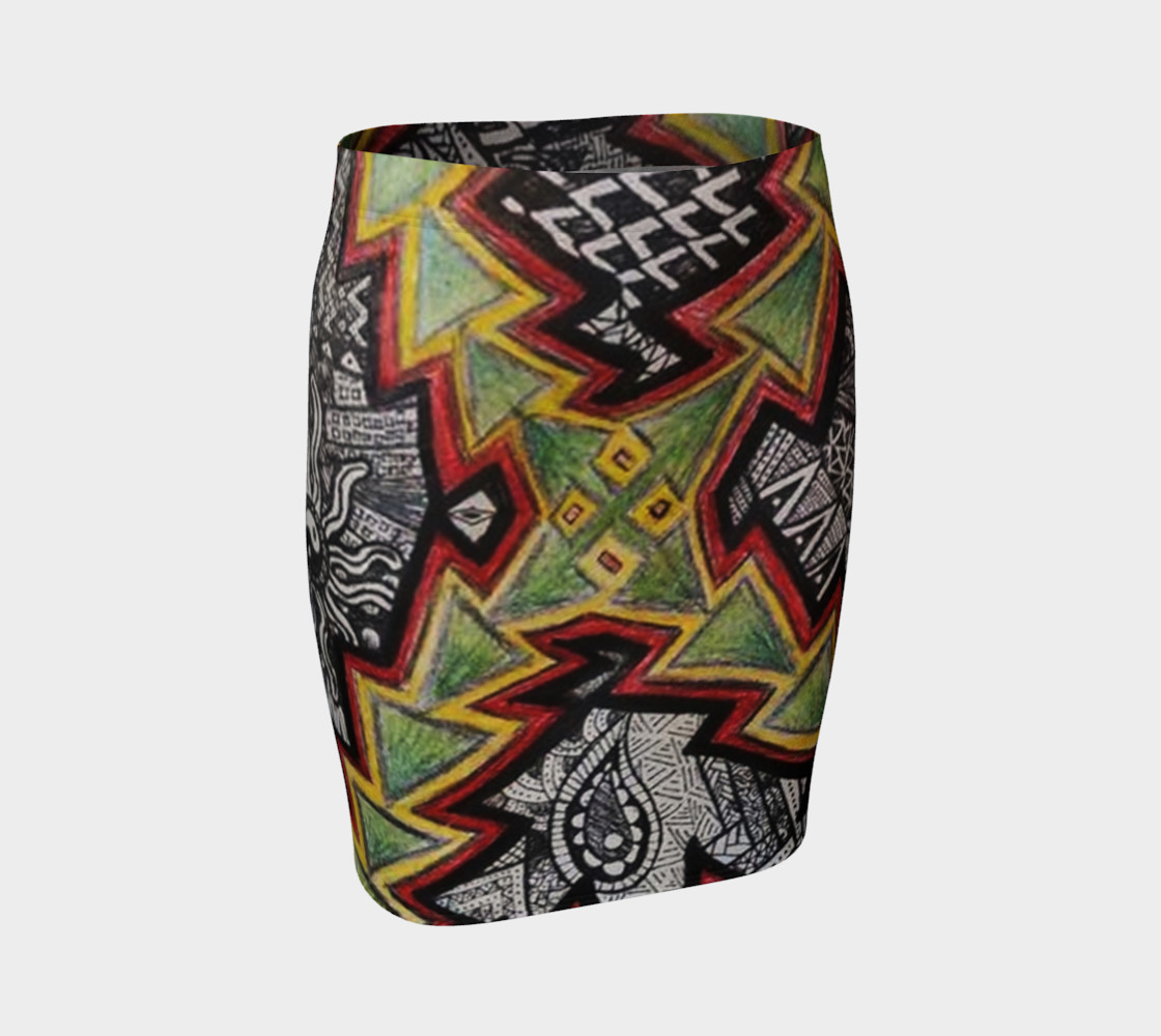 Shaunteya Shock Fitted Skirt preview #1
