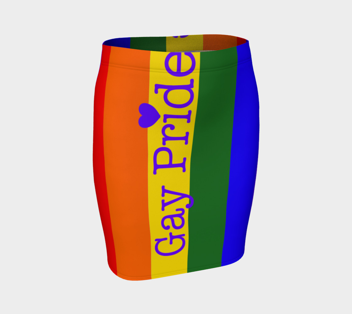 Gay Pride Love Fitted Skirt preview #1