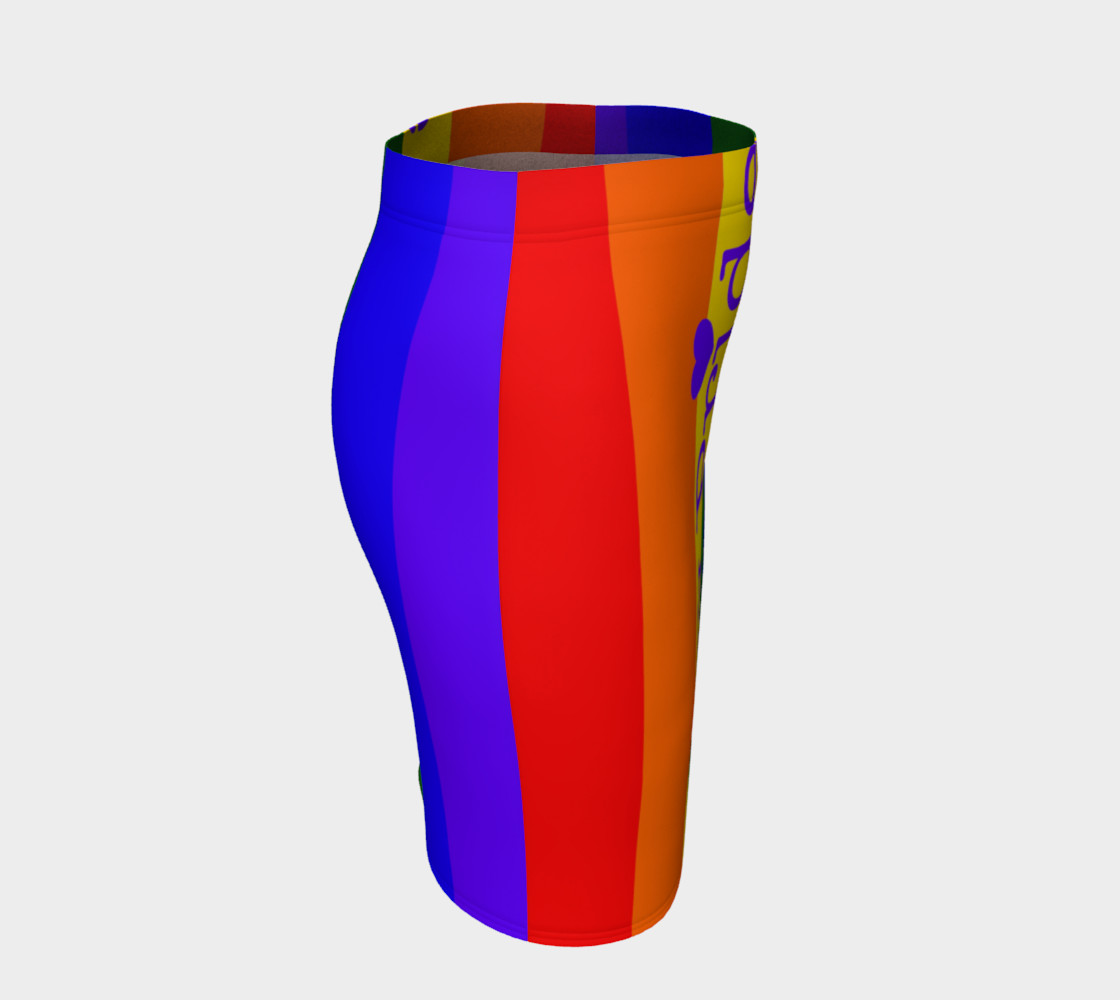 Gay Pride Love Fitted Skirt preview #3