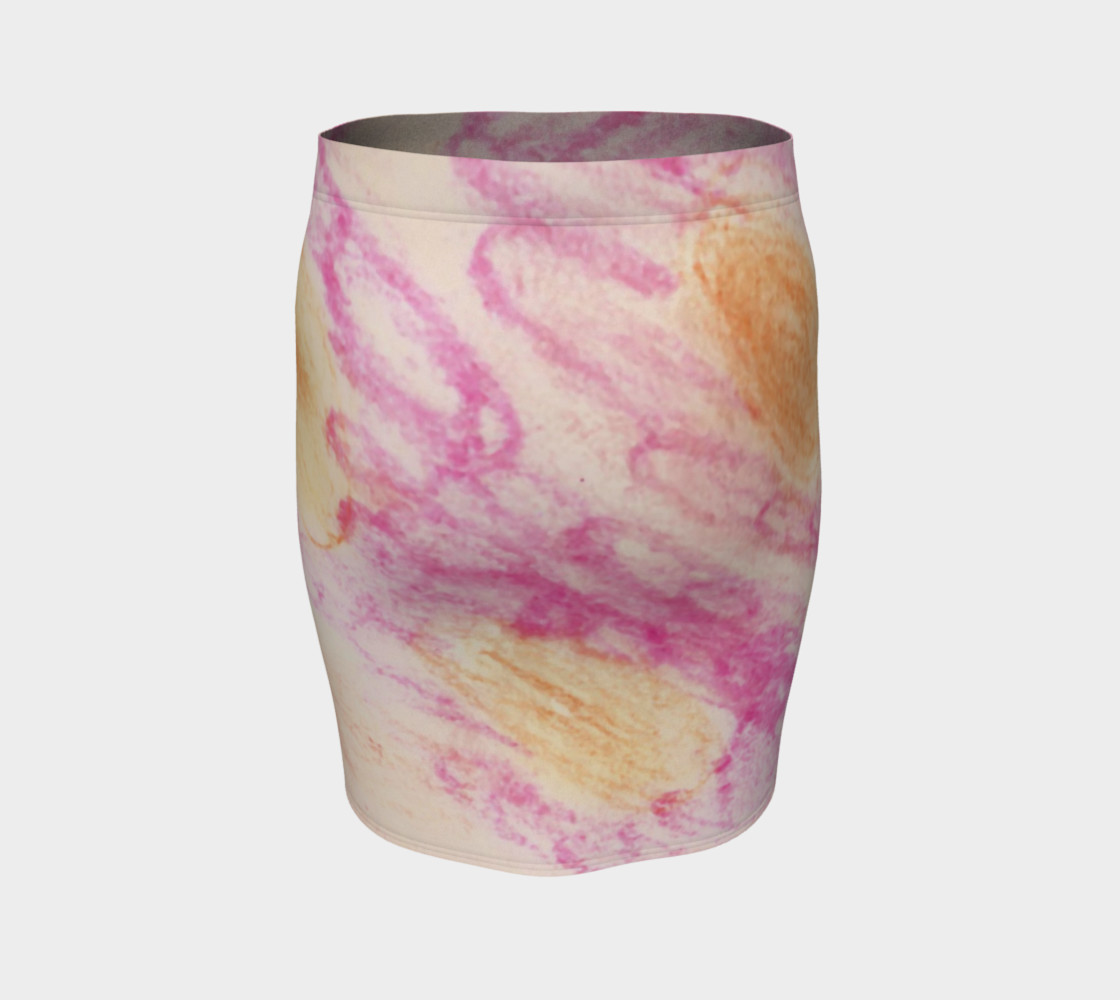 Pink Flowerets Fitted Skirt preview #4
