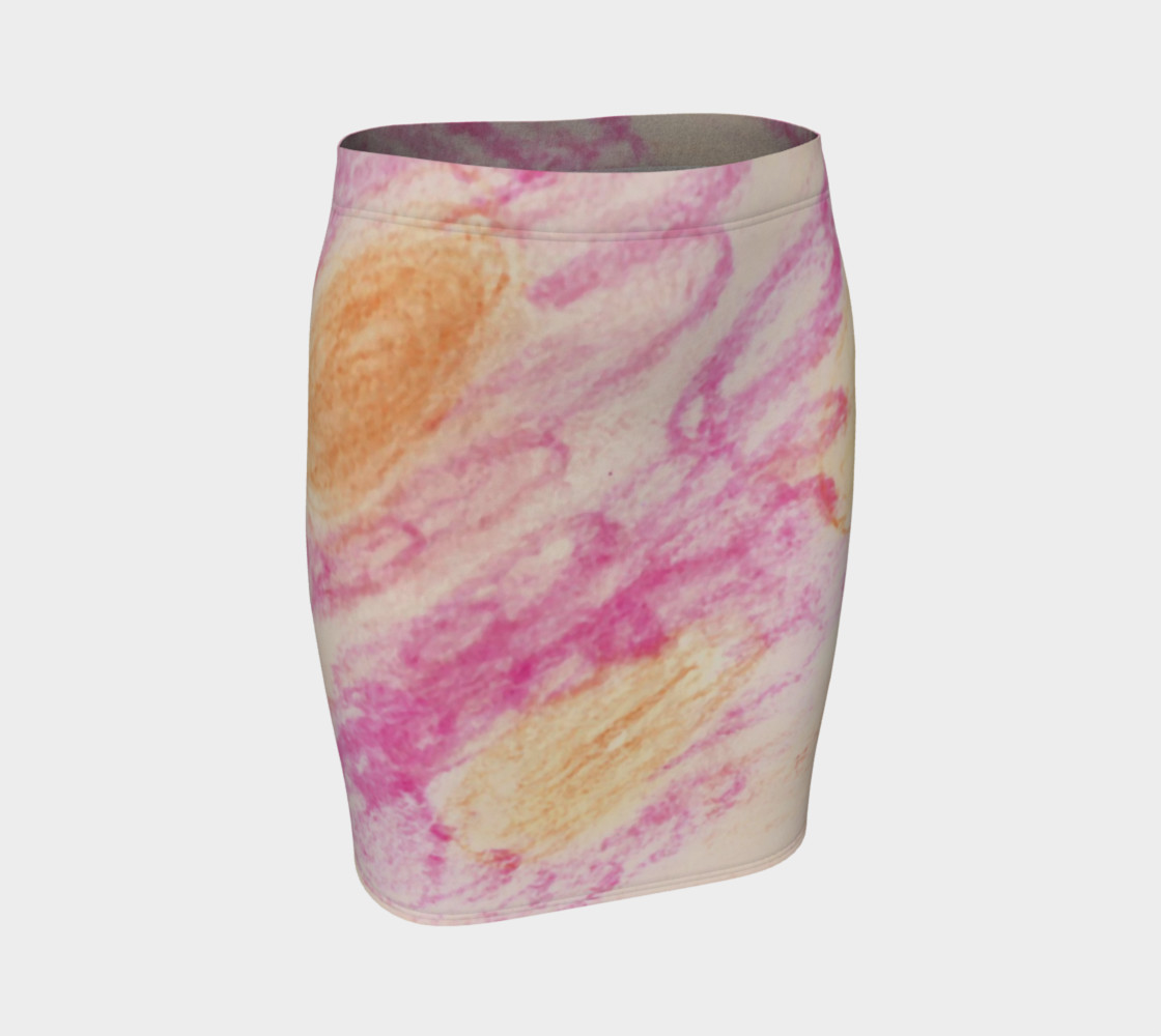 Pink Flowerets Fitted Skirt preview #1