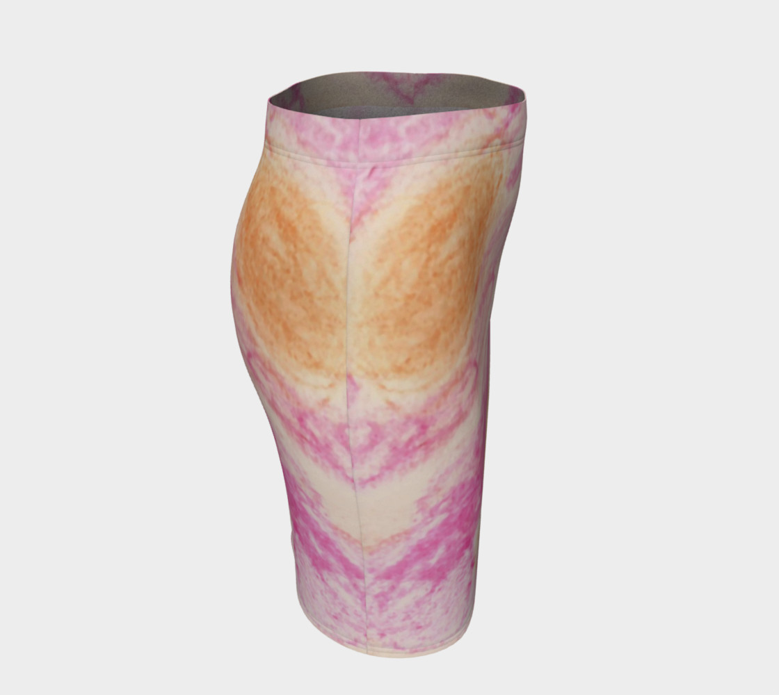 Pink Flowerets Fitted Skirt preview #3