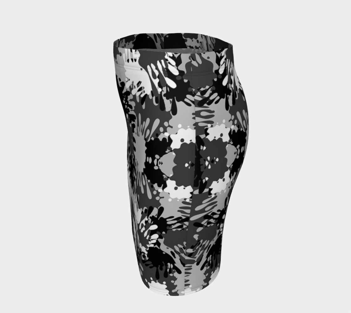 Black Paint Splatter Fitted Skirt preview #2
