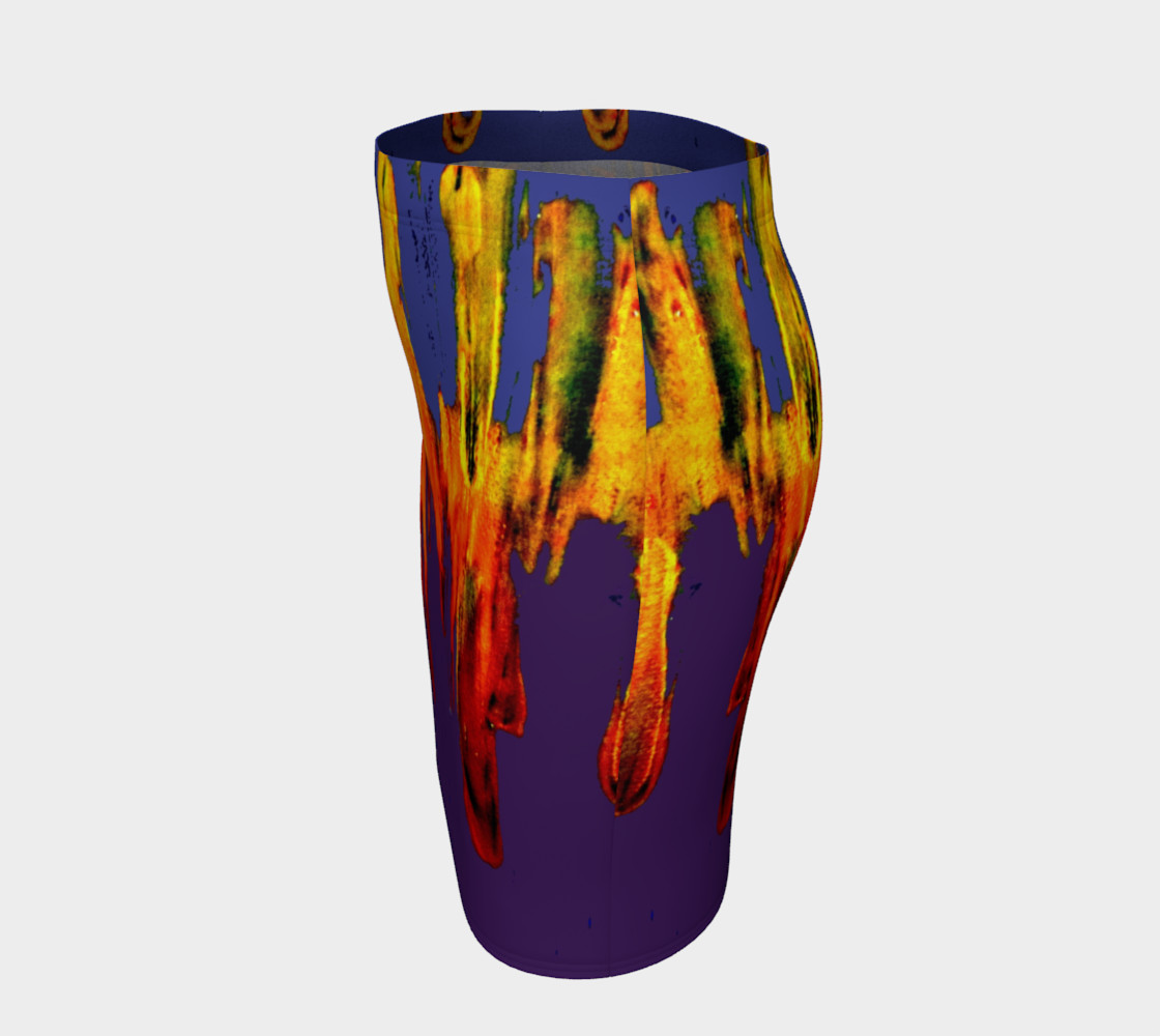 Lava in Purple and Orange Fitted Skirt preview #2