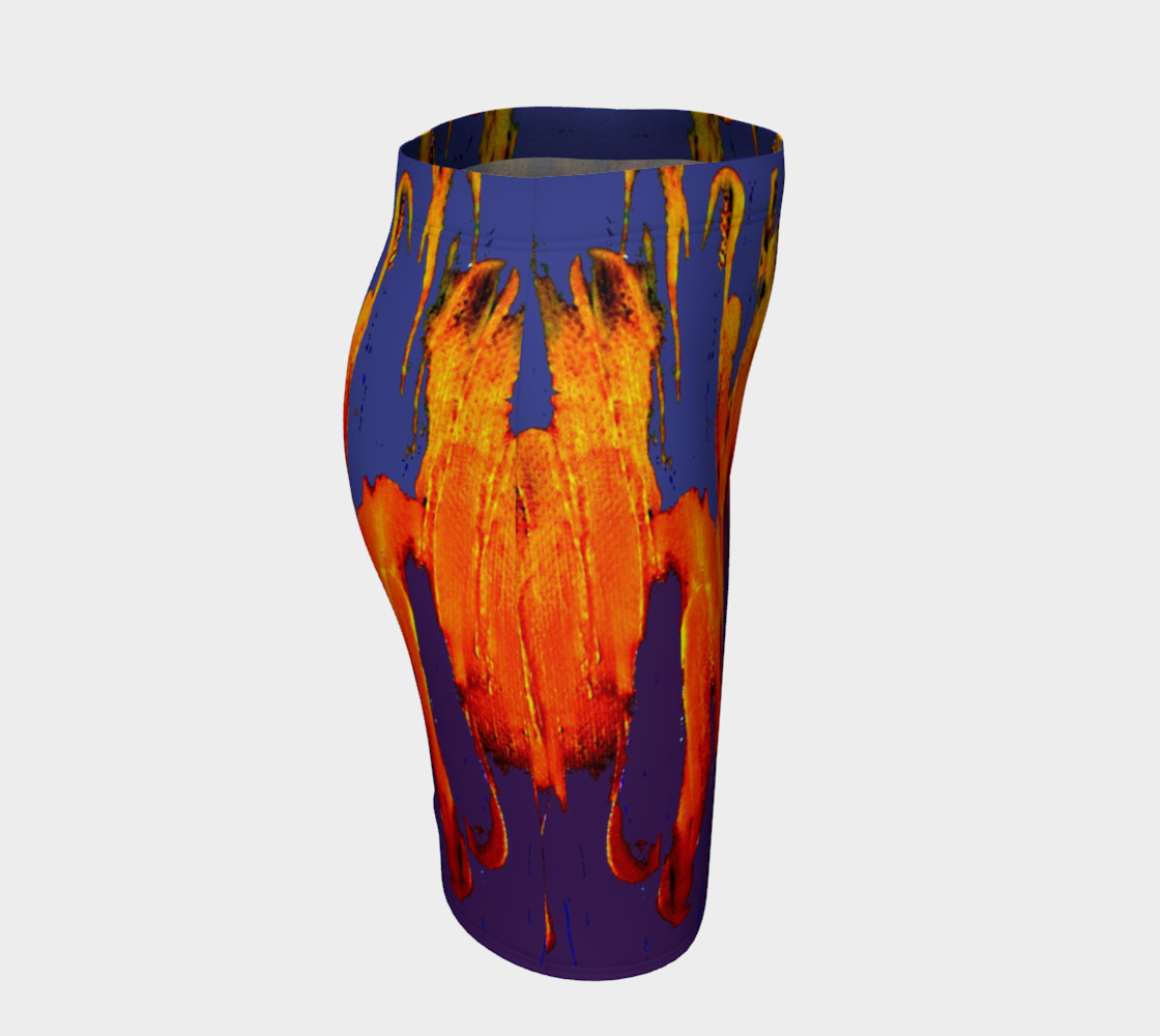 Lava in Purple and Orange Fitted Skirt preview #3