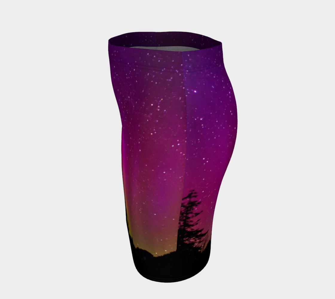 Fucshia Stars Northern Lights Fitted Skirt preview #2