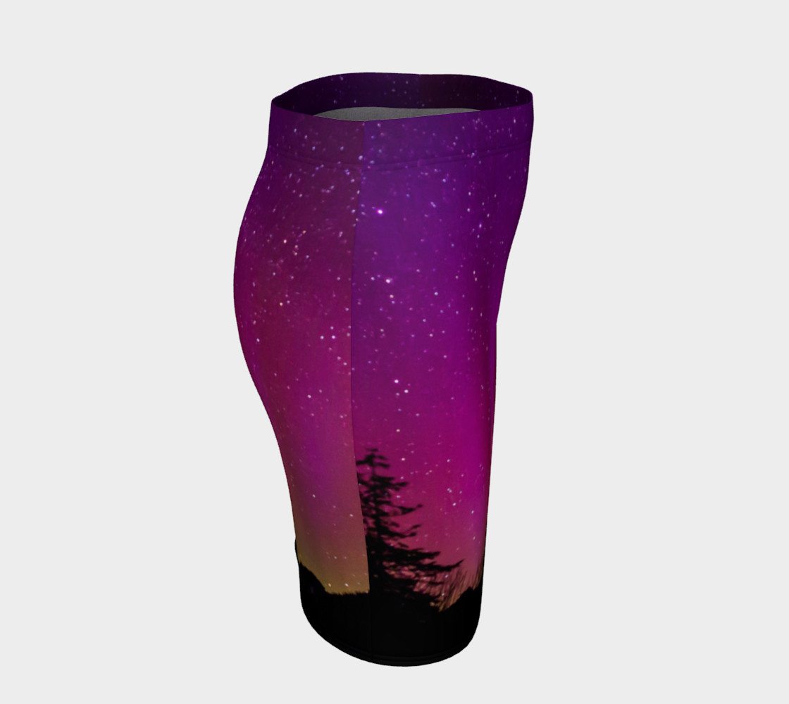 Fucshia Stars Northern Lights Fitted Skirt preview #3