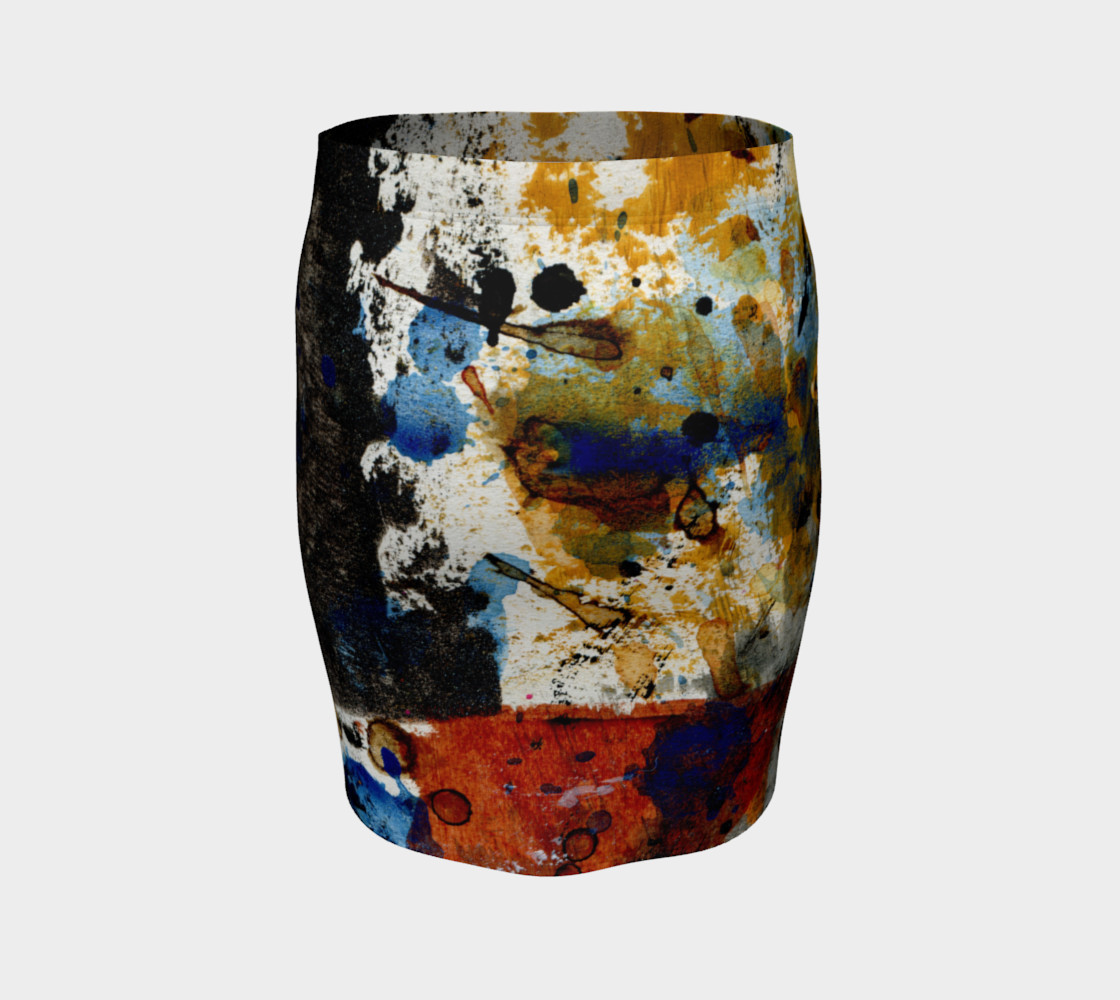Black, Ocher, and Brick Fitted Skirt preview #4
