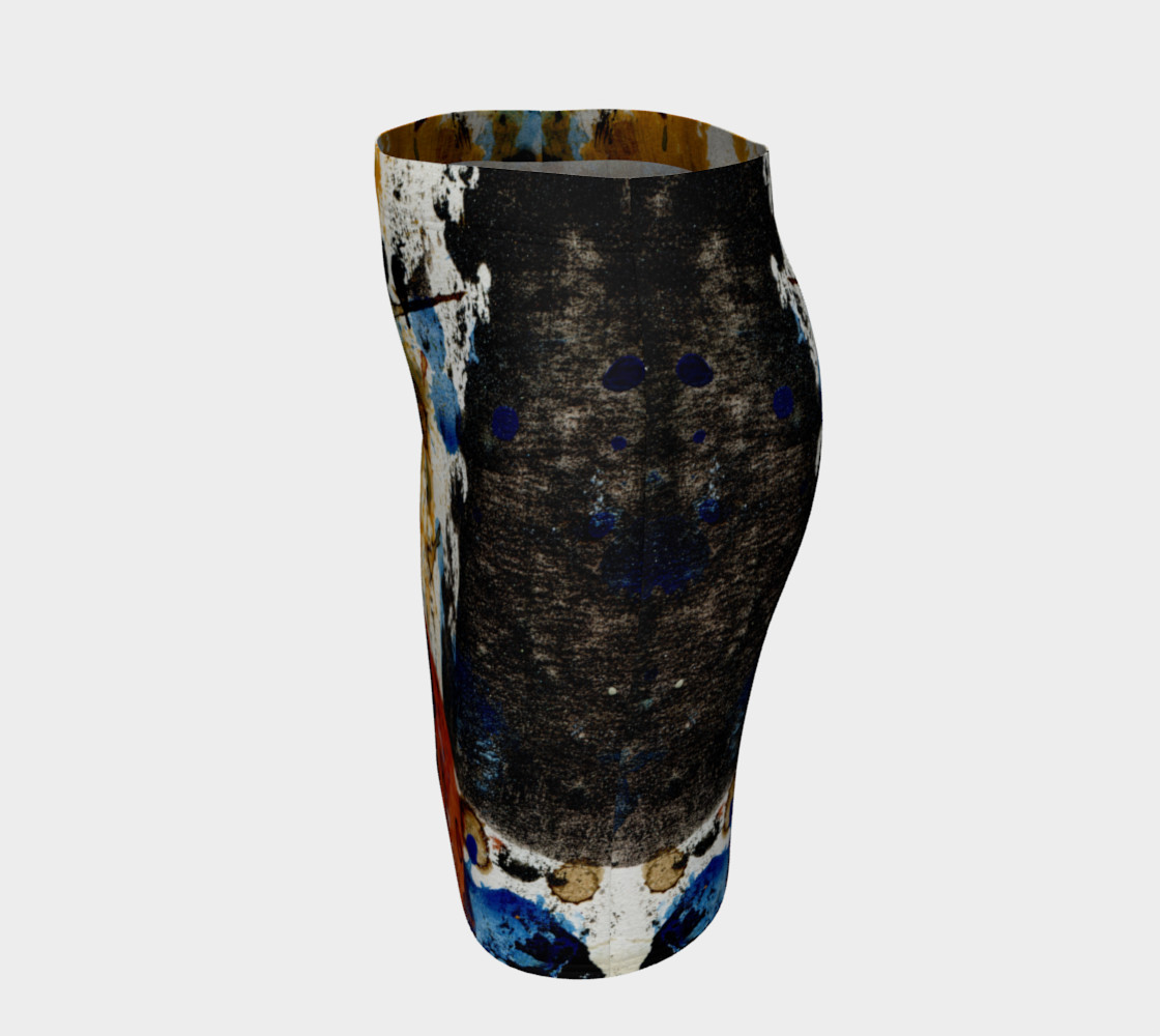 Black, Ocher, and Brick Fitted Skirt preview #2