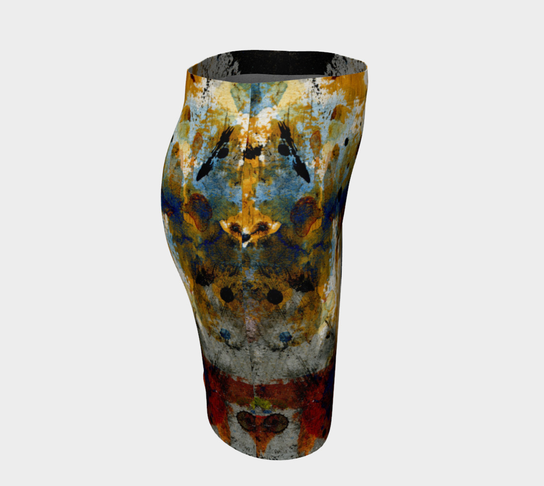 Black, Ocher, and Brick Fitted Skirt preview #3
