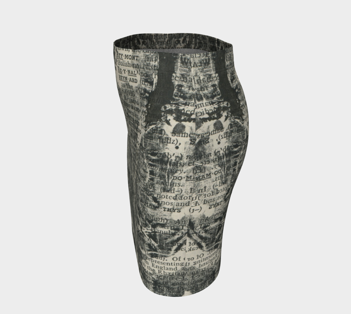Dictionary Print Fitted Skirt preview #2