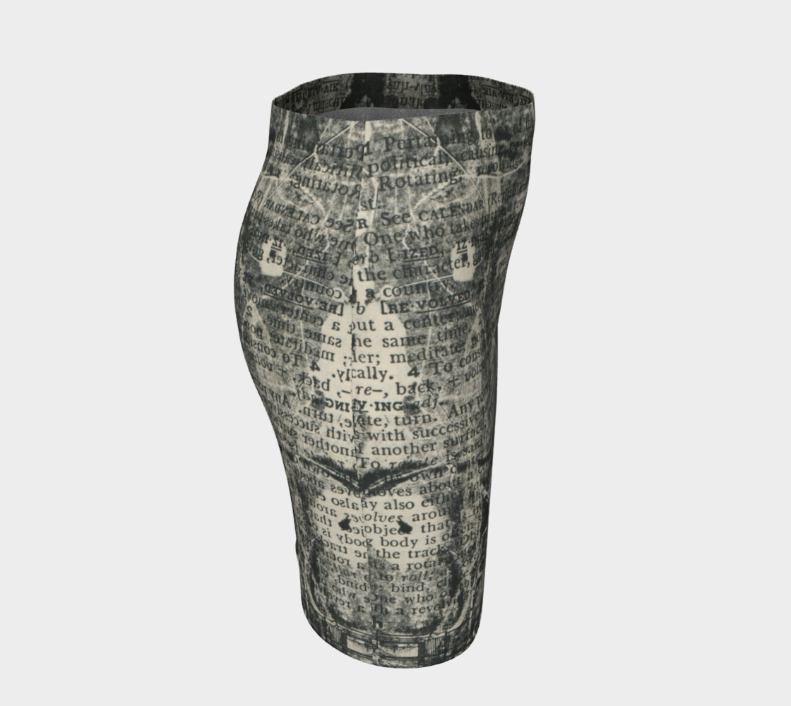 Dictionary Print Fitted Skirt preview #3