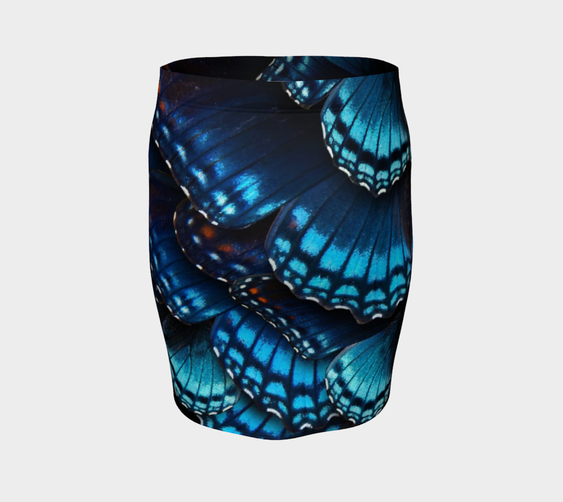 Mondo Blue Butterfly Fitted Skirt preview #4