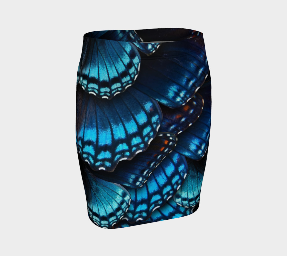 Mondo Blue Butterfly Fitted Skirt preview #1