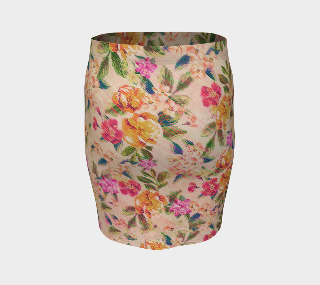  Golden Flitch (Digital Vintage Retro / Glitched Pastel Flowers - Floral design pattern) preview #4