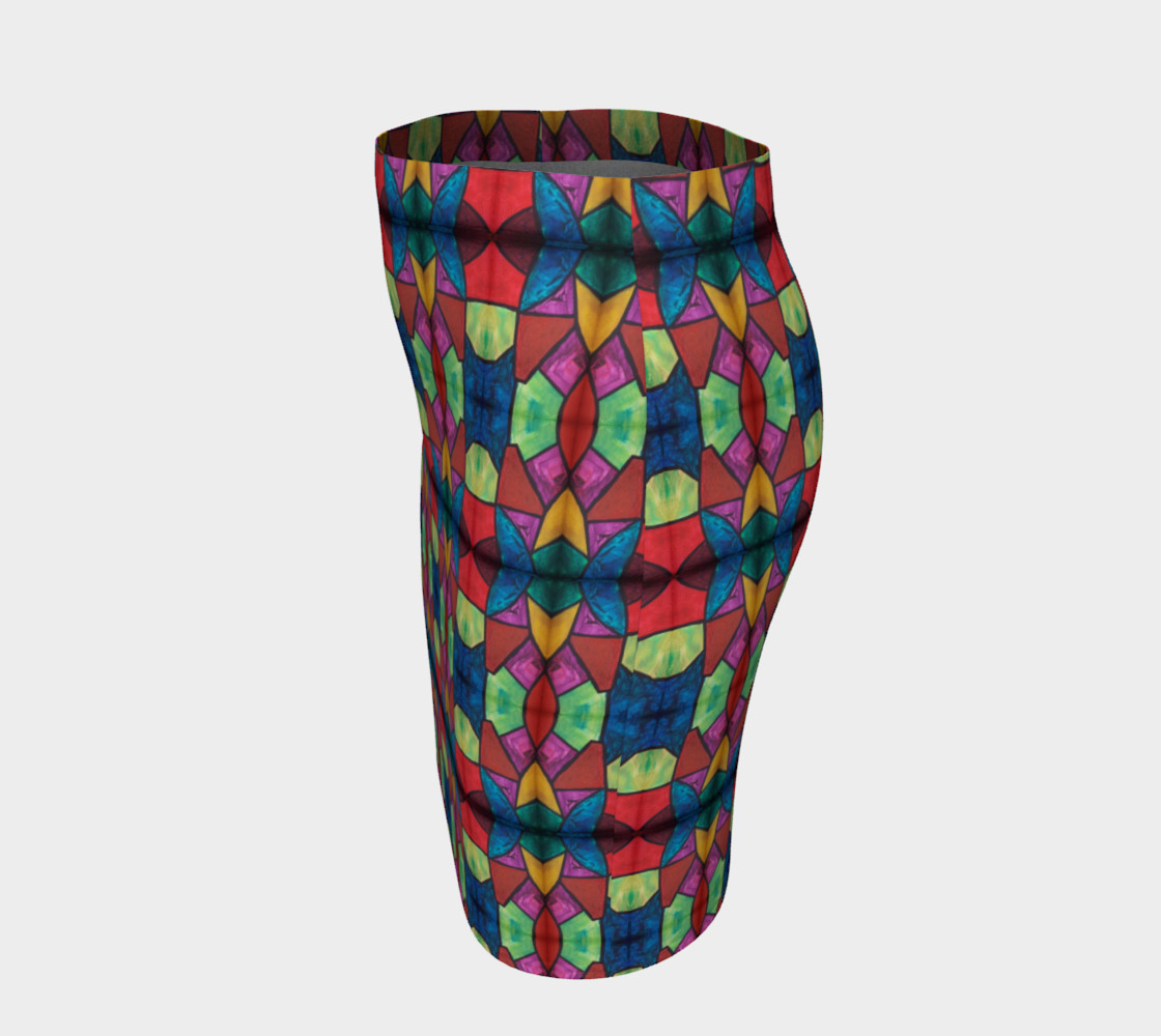 Cross and Flower Mosaic Fitted Skirt I preview #2