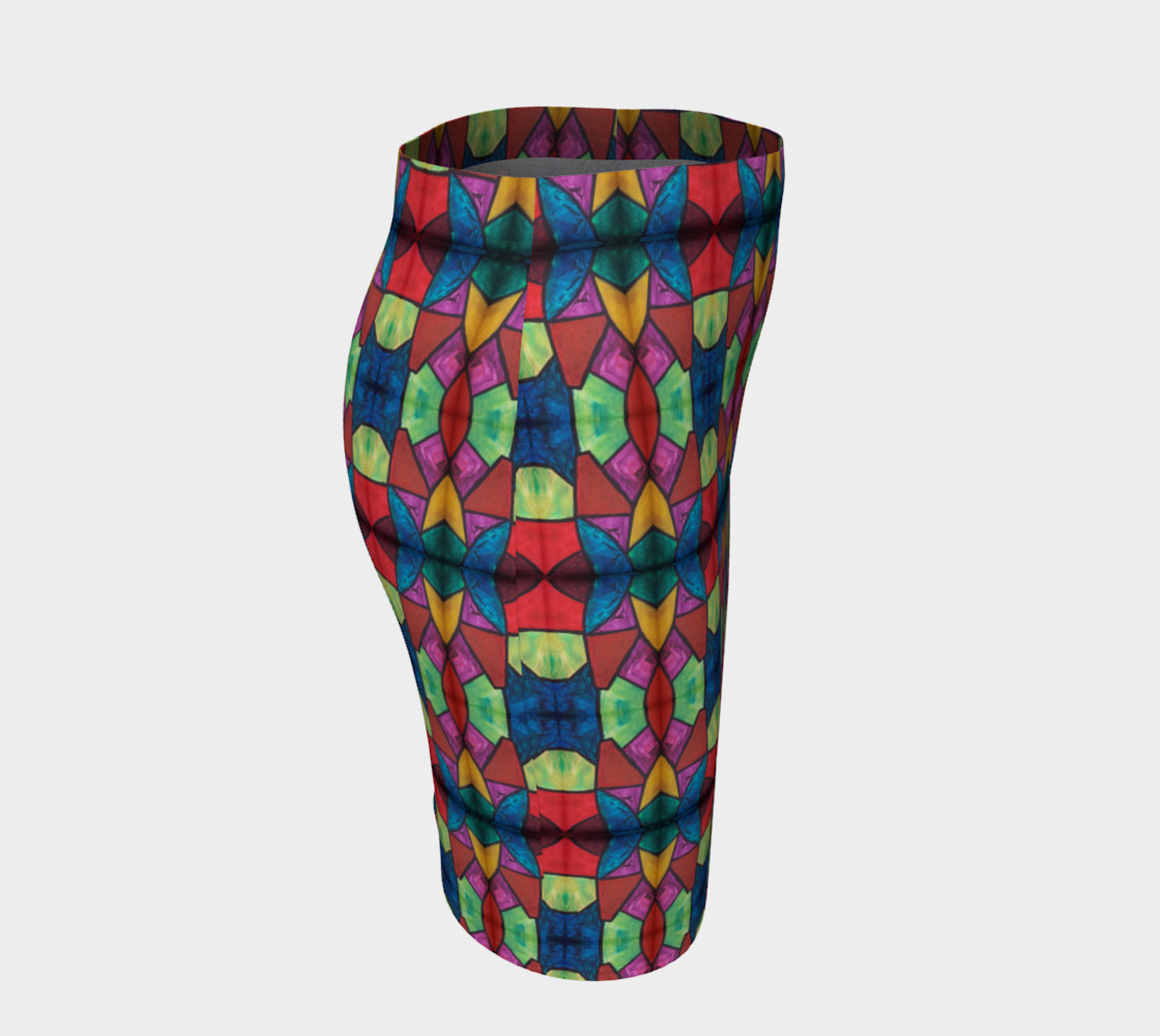 Cross and Flower Mosaic Fitted Skirt I preview #3