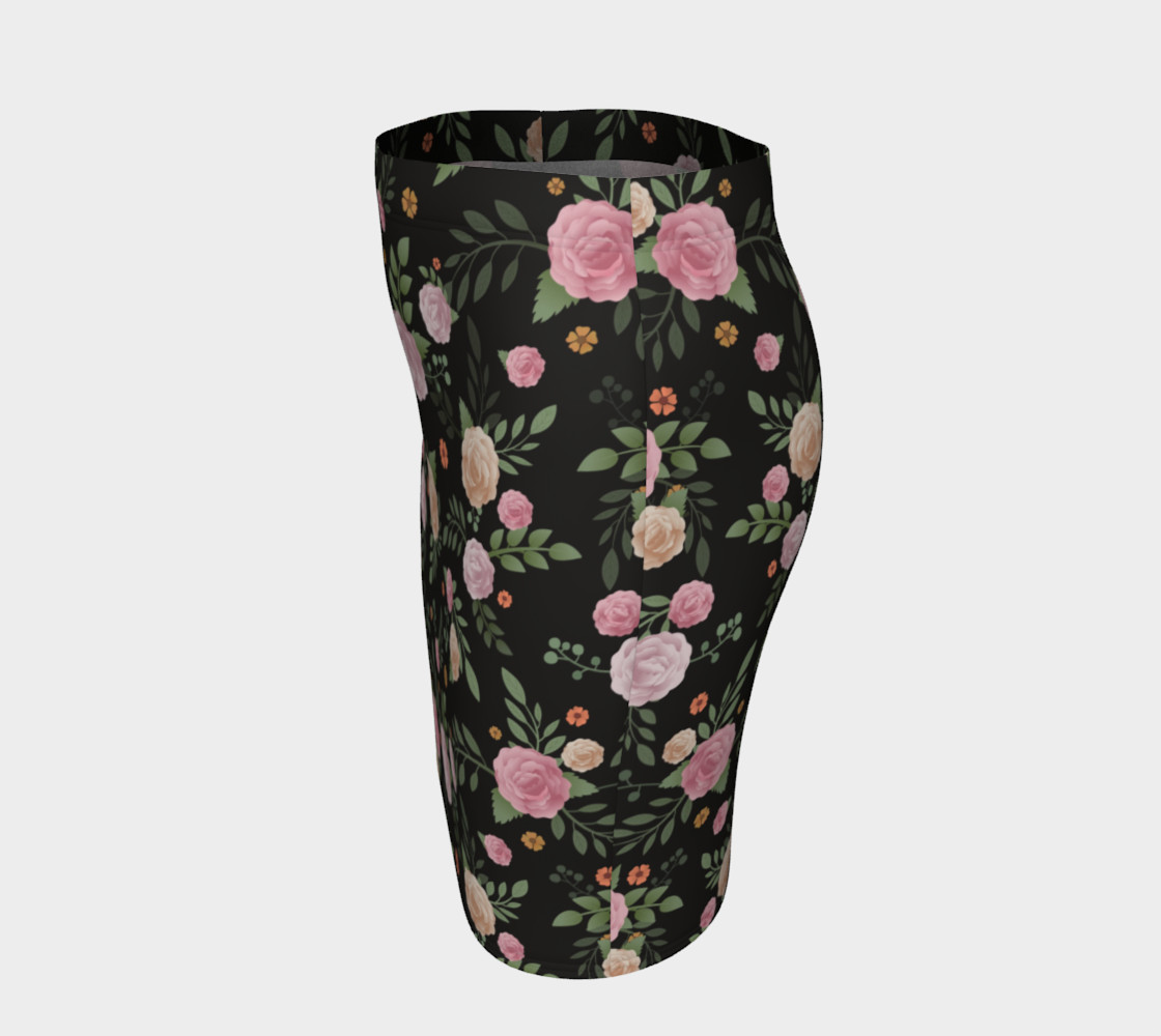 Black Floral Fitted Skirt preview #2