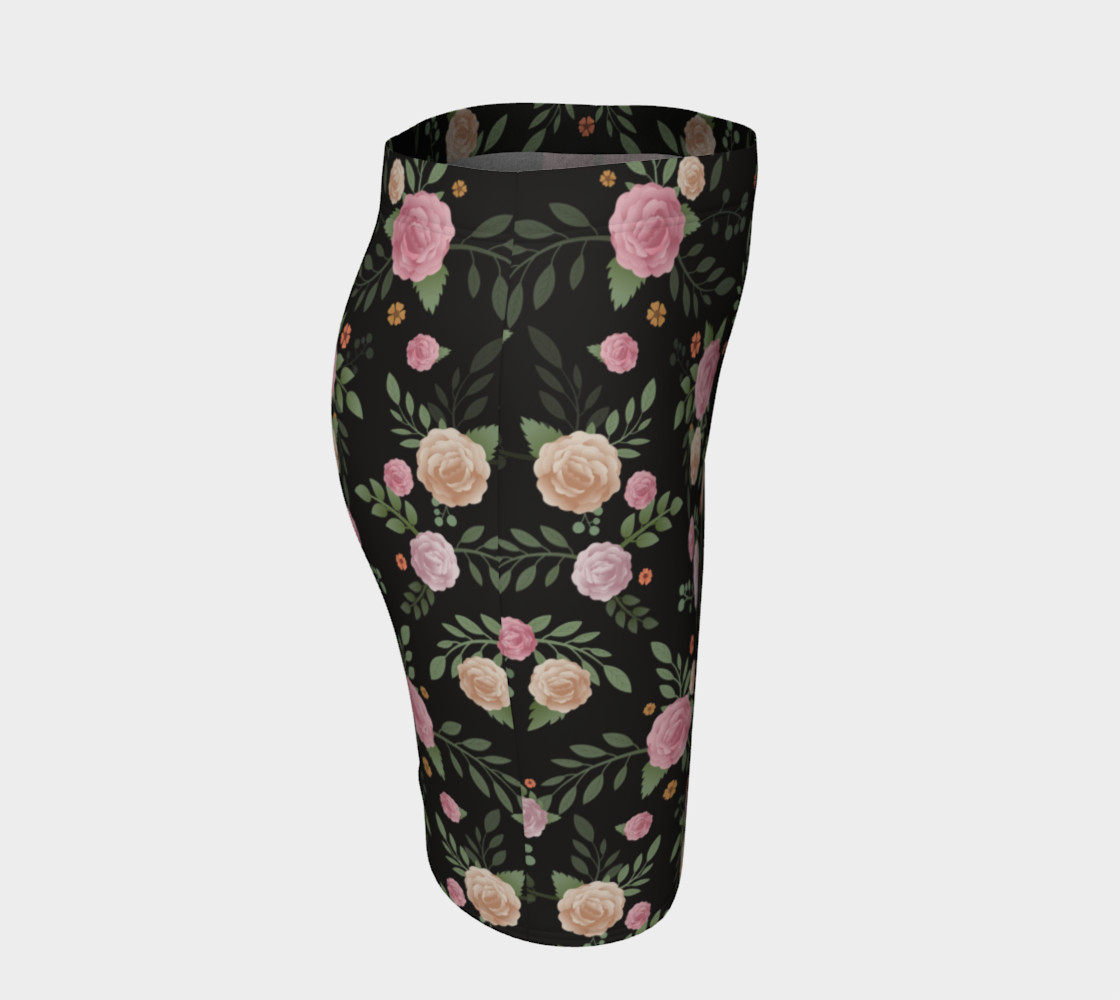 Black Floral Fitted Skirt preview #3