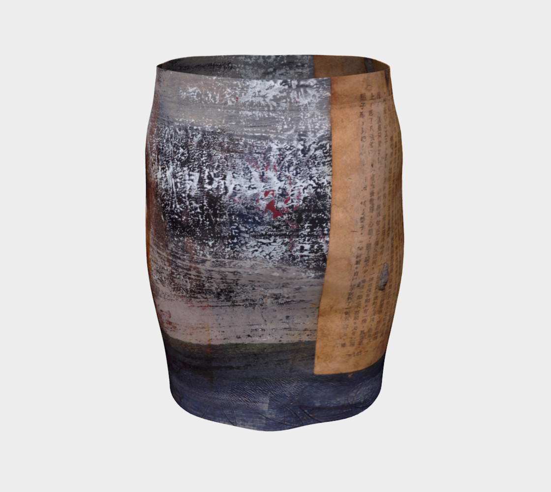 Ancient text fitted skirt preview #4
