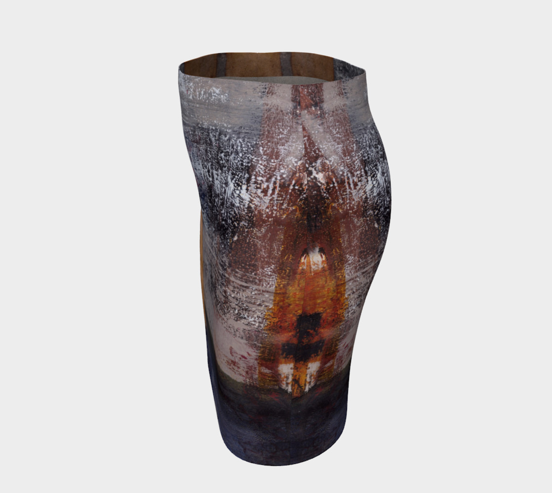 Ancient text fitted skirt preview #2