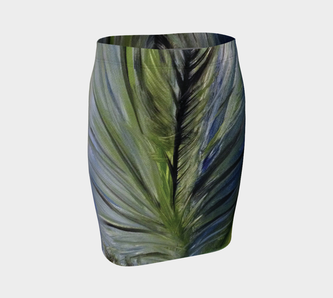 Peacock Fitted Skirt preview #1
