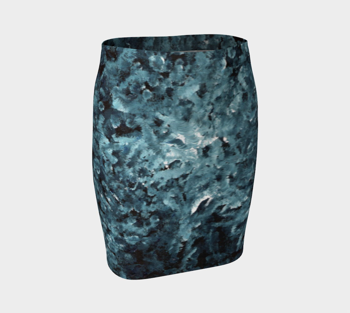 Throat Chakra Fitted Skirt preview #1
