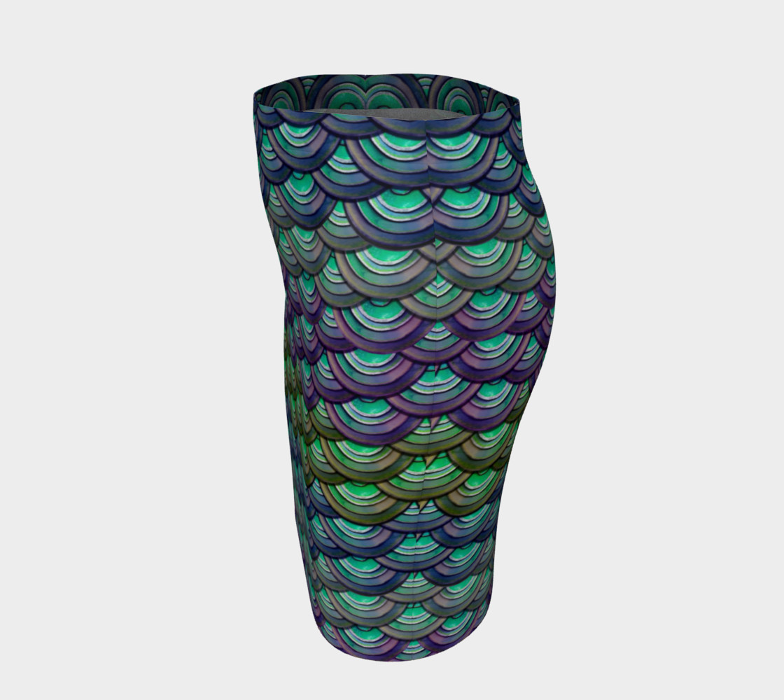 Handpainted Cut Paper Dragon Mermaid Scale Tight Skirt preview #2