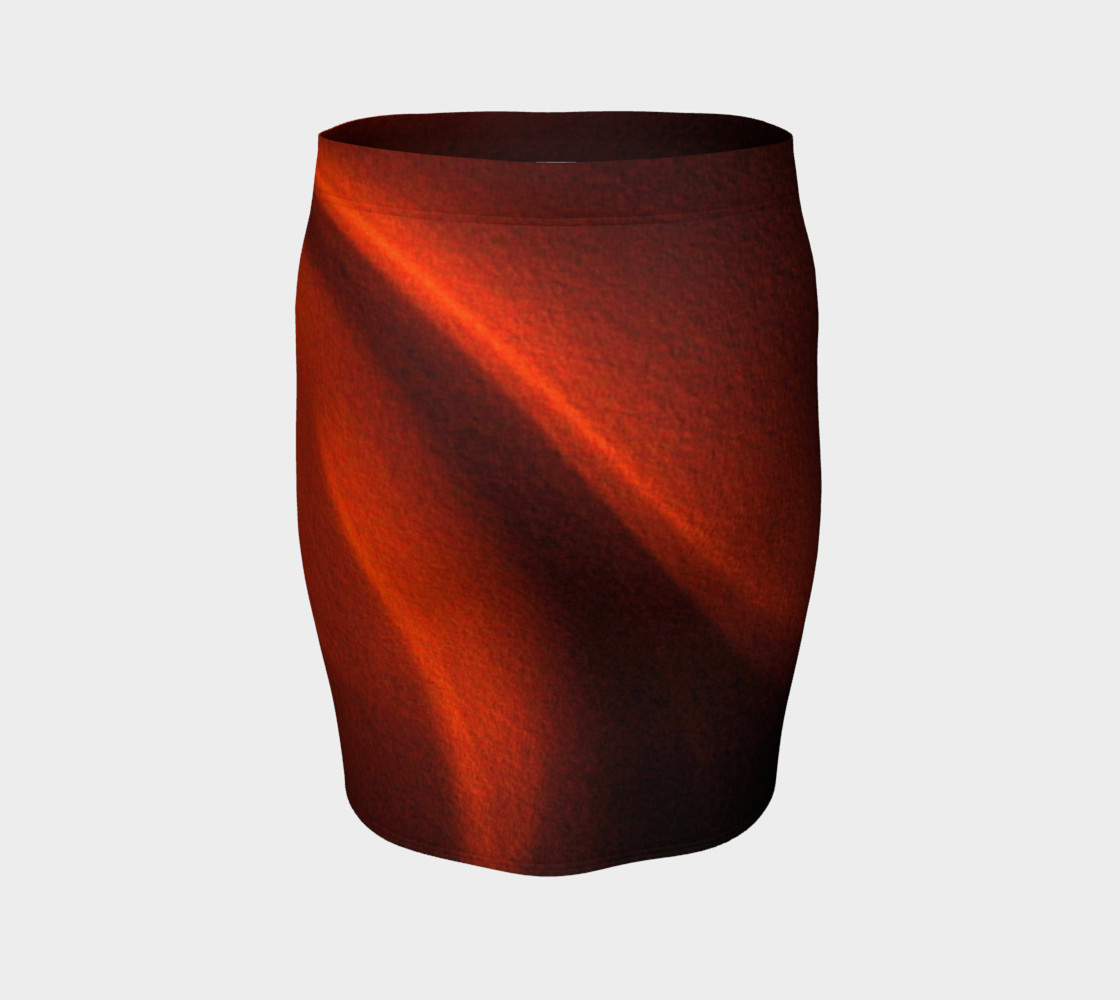 Red Chiaroscuro Fitted Skirt preview #4