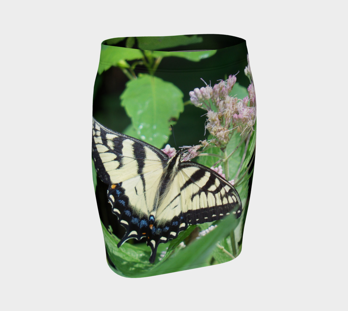Aperçu de Canadian Tiger Swallowtail Butterfly Fitted Skirt #1