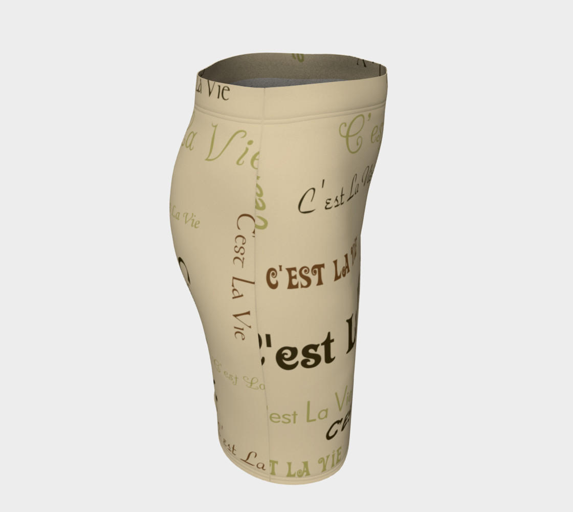 Coffee C'est la Vie Fitted Skirt preview #3