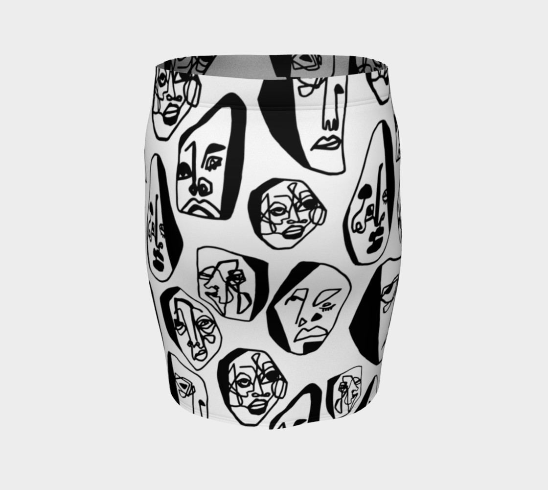 7 FACES OF CURSE SKIRT WHITE preview #4