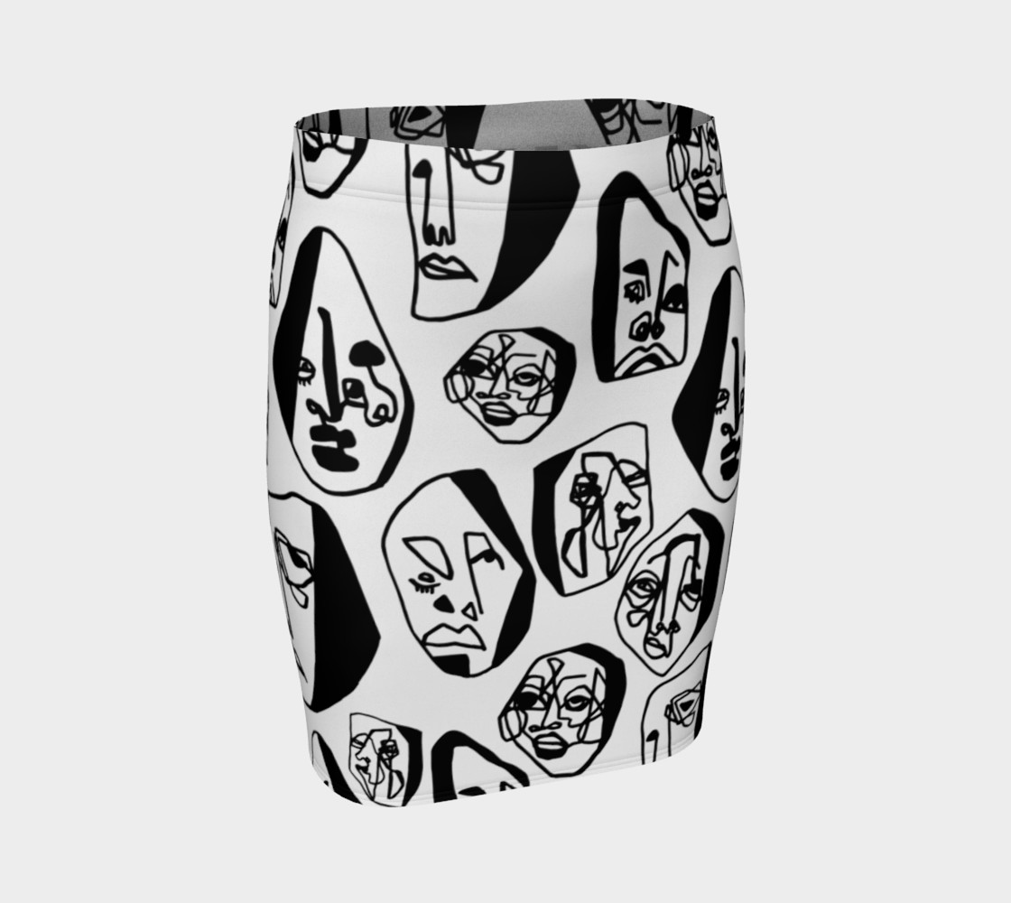 7 FACES OF CURSE SKIRT WHITE preview #1