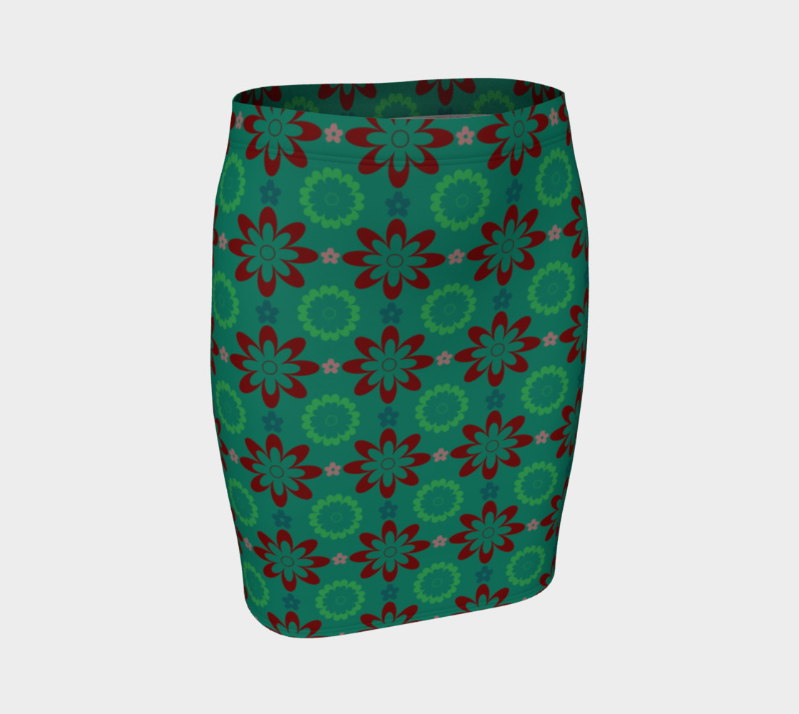Aperçu de Clash of the Flowers Fitted Skirt #1