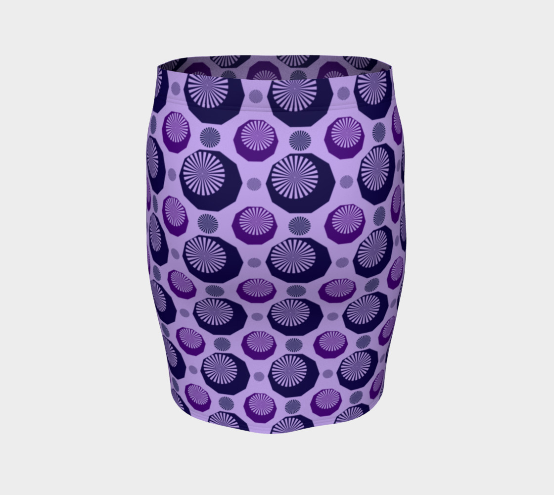 Purple Diamonds Fitted Skirt preview #4