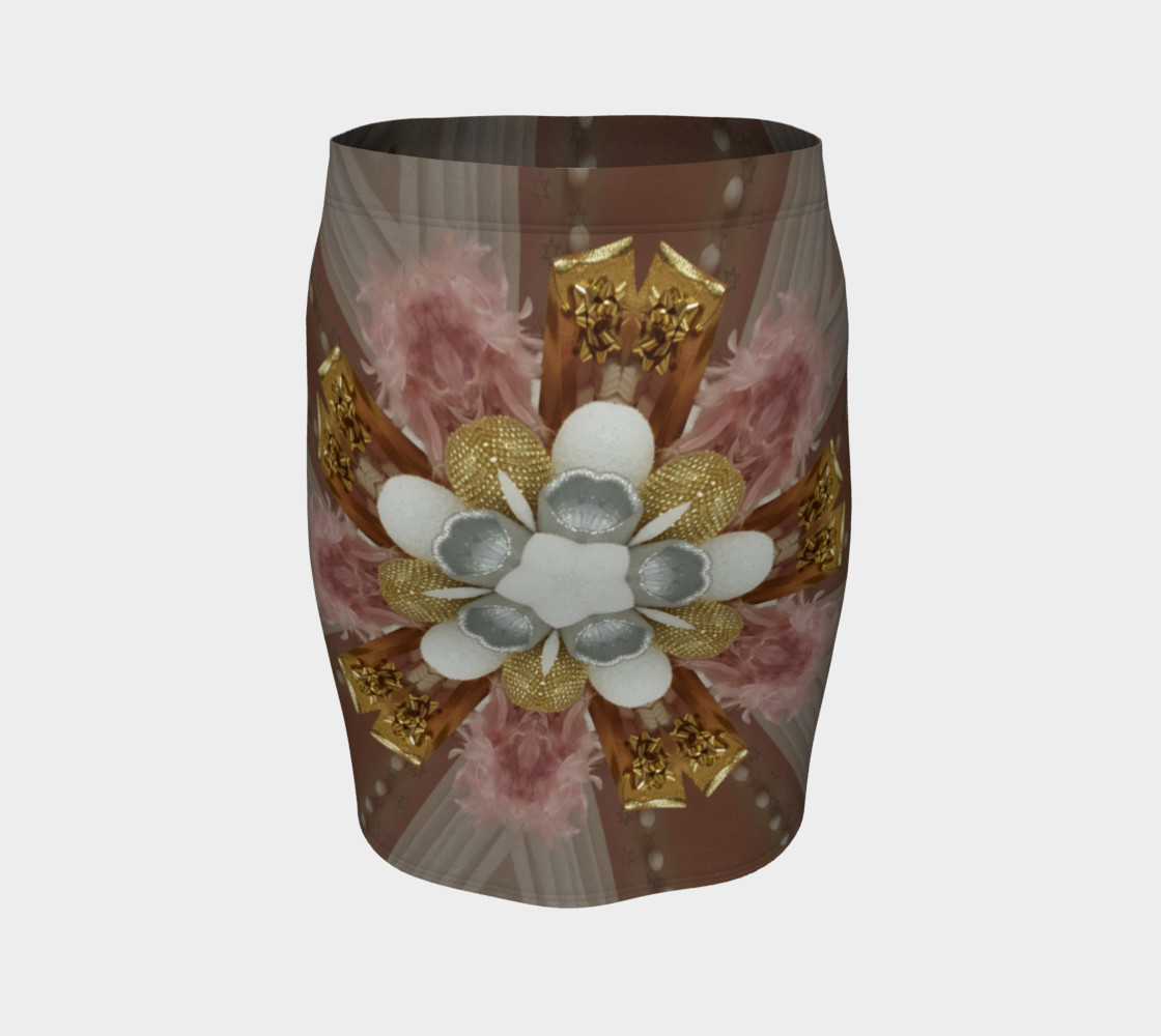 Elegant Antique Pink Shiny Gold Silver White Flower preview #4