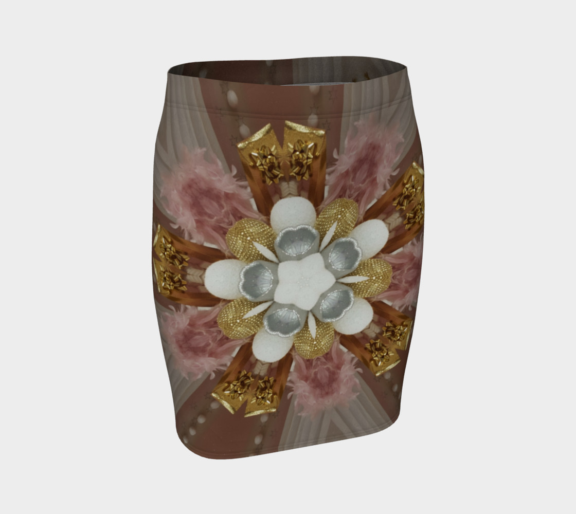 Elegant Antique Pink Shiny Gold Silver White Flower preview #1