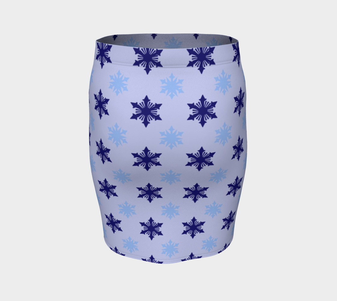 Frosty Snowflakes Fitted Skirt thumbnail #5