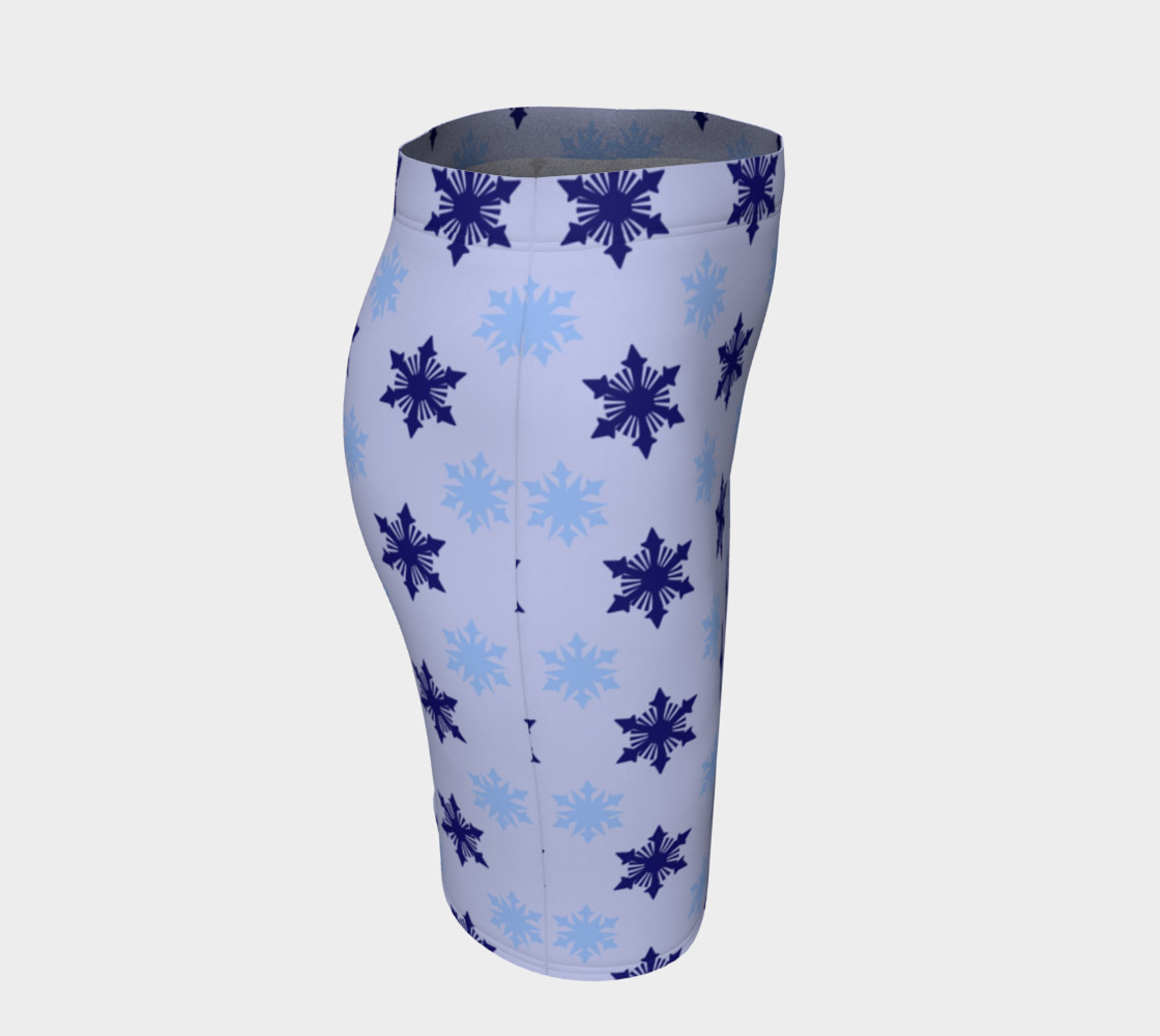 Frosty Snowflakes Fitted Skirt thumbnail #4