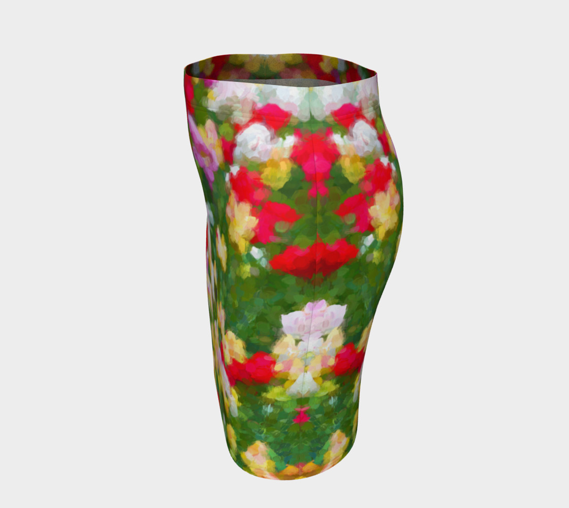 Painted Tulips Fitted Skirt preview #2