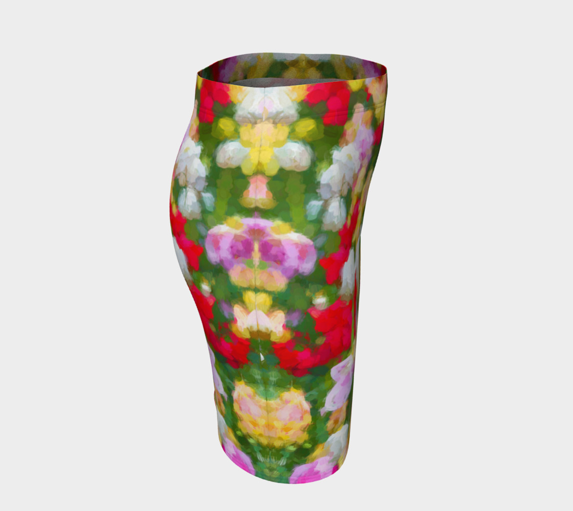 Painted Tulips Fitted Skirt preview #3