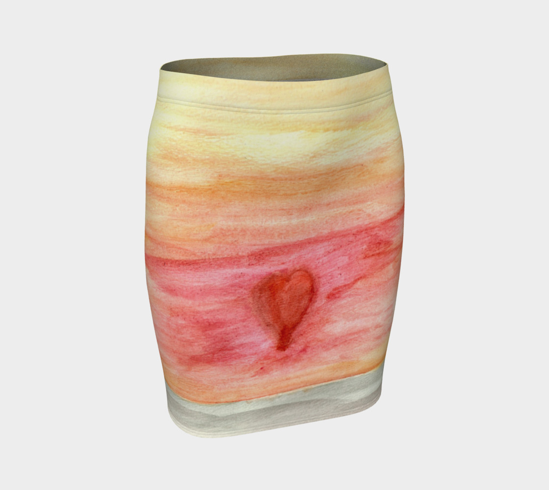 Radiating Heart FItted Skirt preview #1