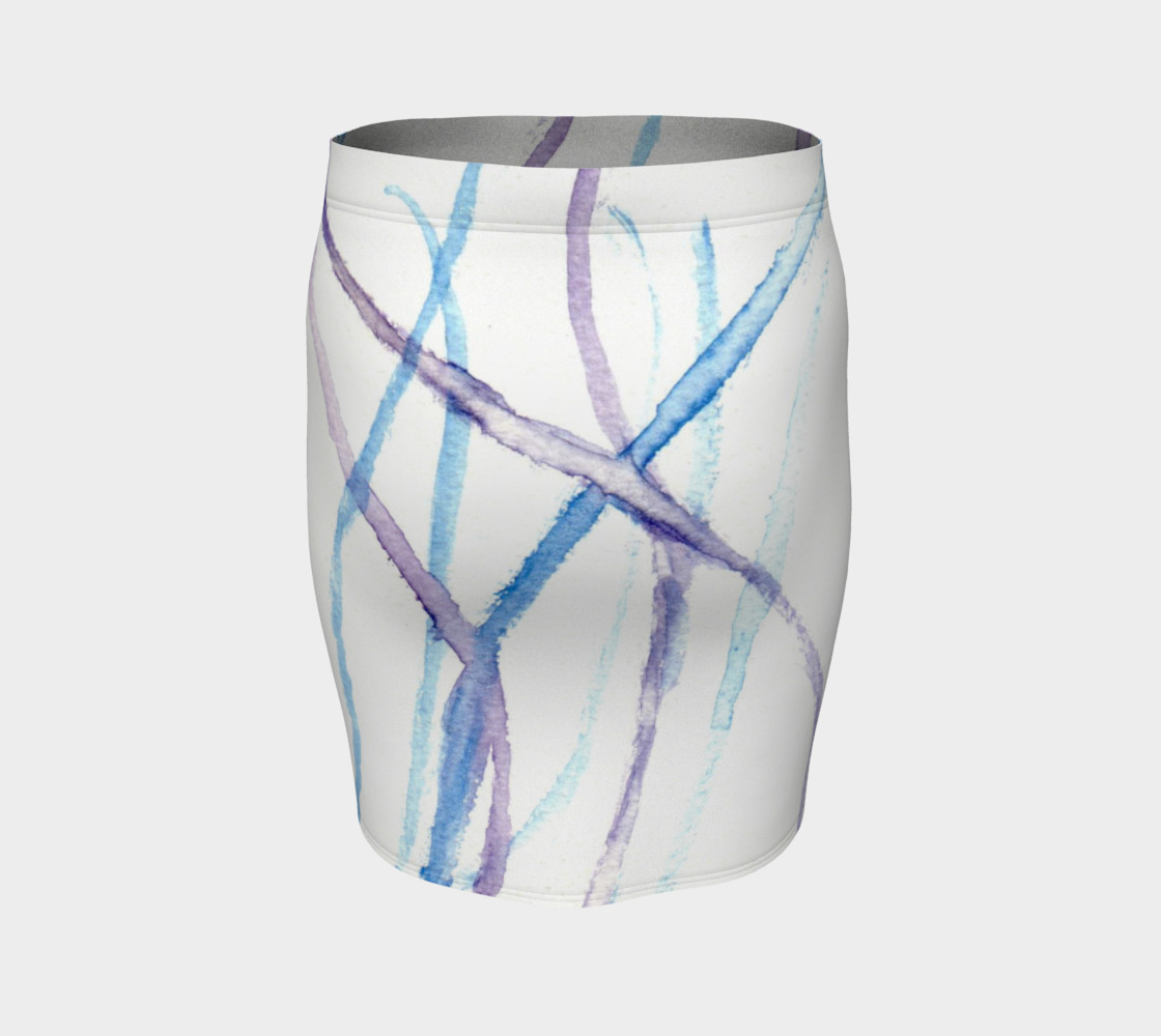 Lines Fitted Skirt preview #4