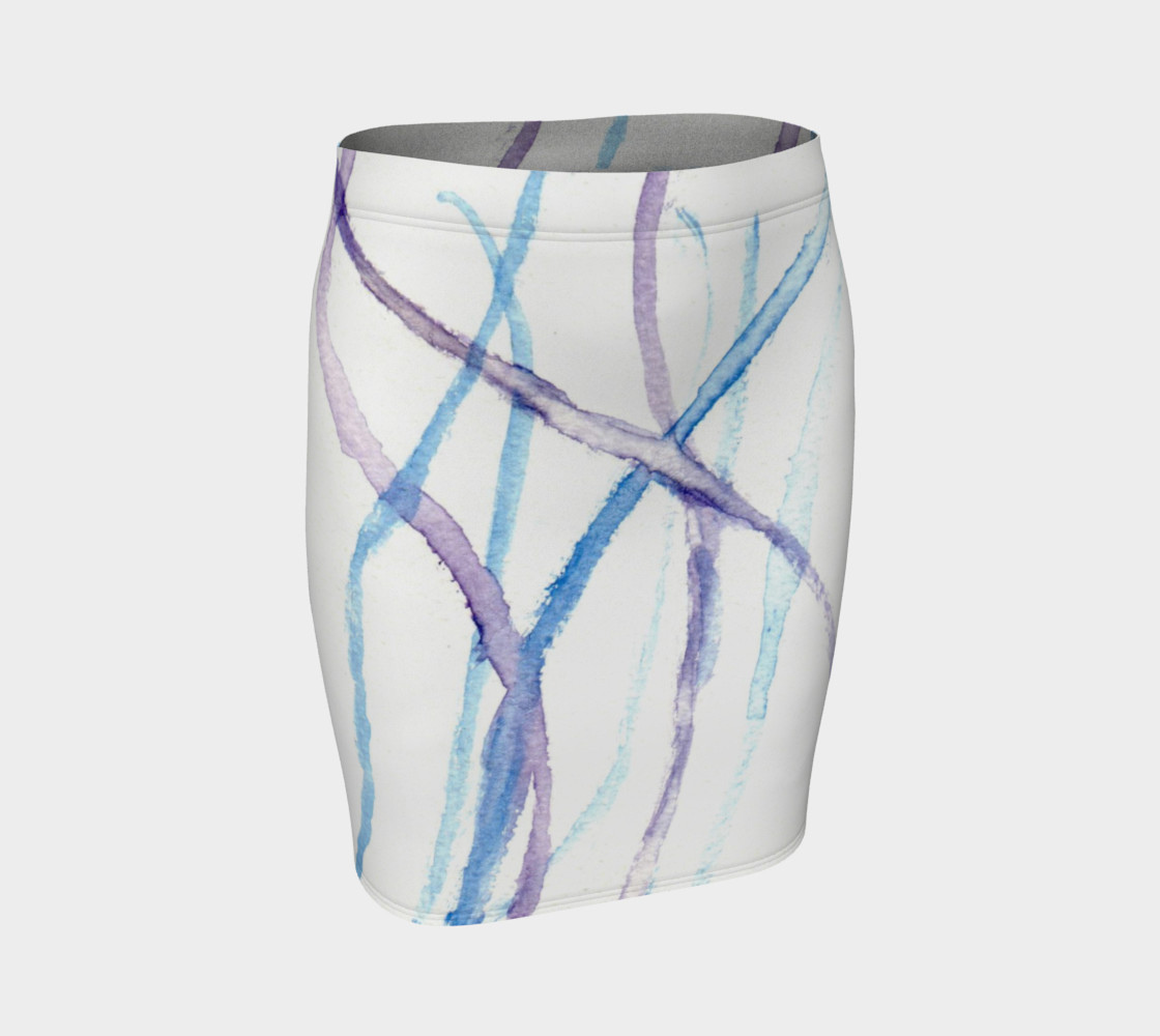Lines Fitted Skirt preview #1